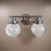 Bathroom Vanity Light Fixtures, 2-Light Black Wall Sconce Lighting Wall Lamp With Clear Glass Shade,