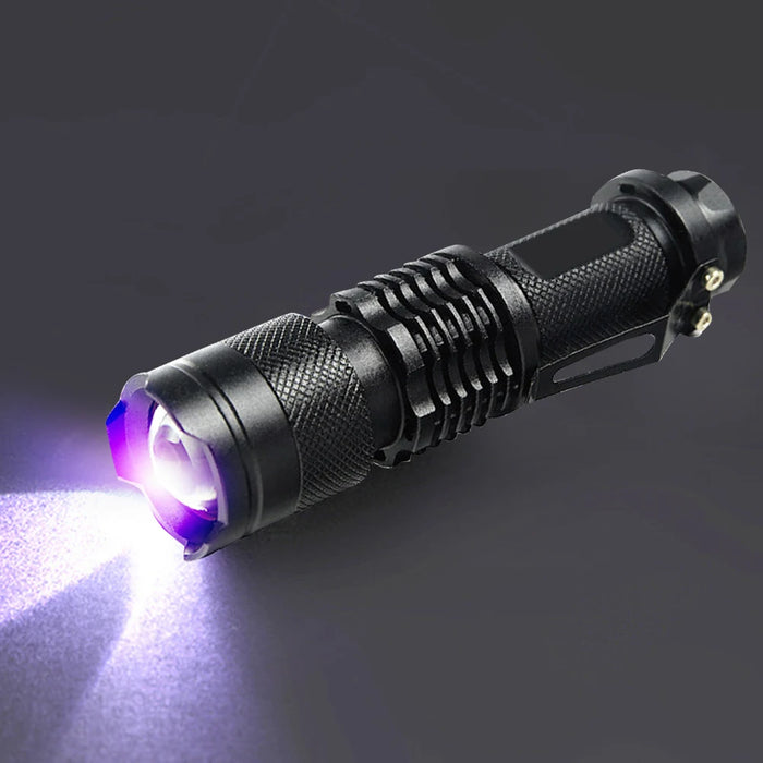 365/395Nm Mini LED UV Flashlight Ultraviolet Light Money Verification Lamp Pet Urine Stain Detector Tools Ultraviolet Torch