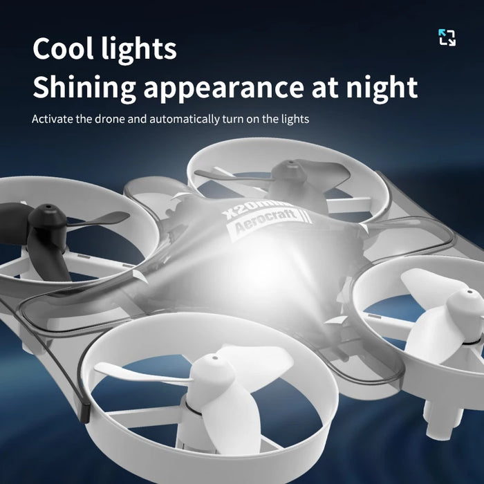 New X20 Mini Drone Rotating Colorful Light Quadcopter Drone RC Aircraft Quadcopter Mini UAV Toy Helicopter Kid Gift Toys UFO