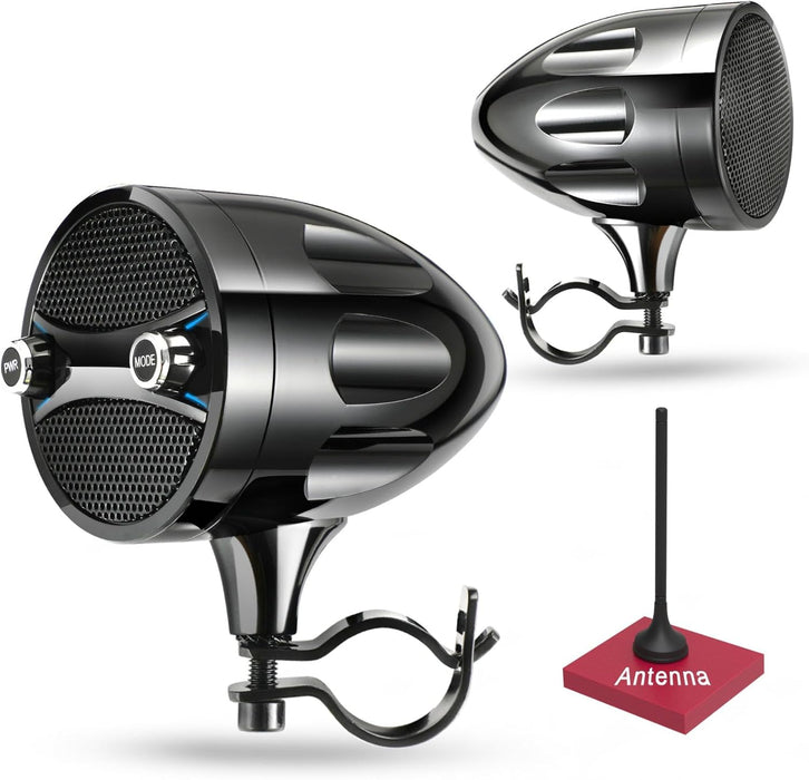 Bluetooth Motorcycle Speakers - Waterproof, 200W RZR Speakers for ATV, UTV, Golf Cart & Jet Ski