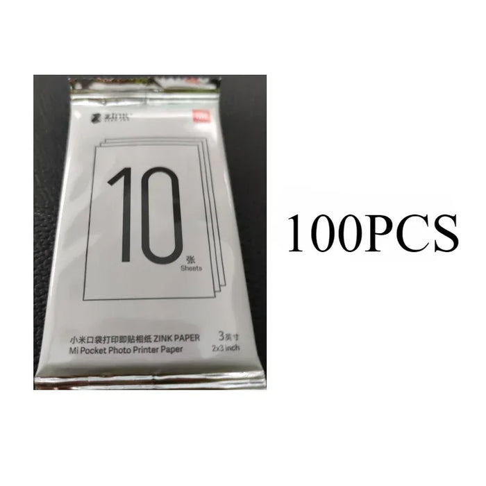 Xiaomi Original Pocket Printer Paper ZINK Self-Adhesive Photo Print Sheets for Xiaomi 3-Inch Mini Pocket Photo Printer Only Pape