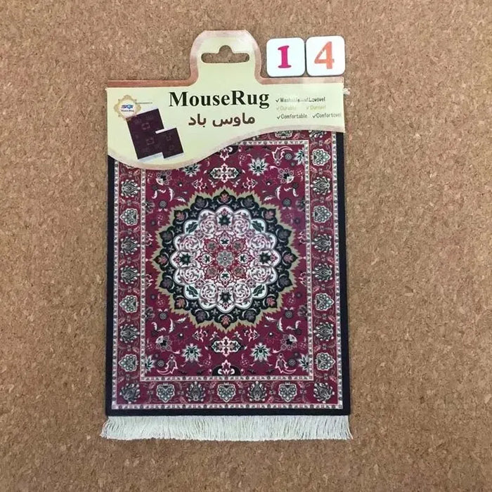 Mini Persian Carpet Mouse Pad Desk Computer Notebook Mouse Mat Tea Coaster Pet Pad Multifunctional Anti-Slip Desk Pad