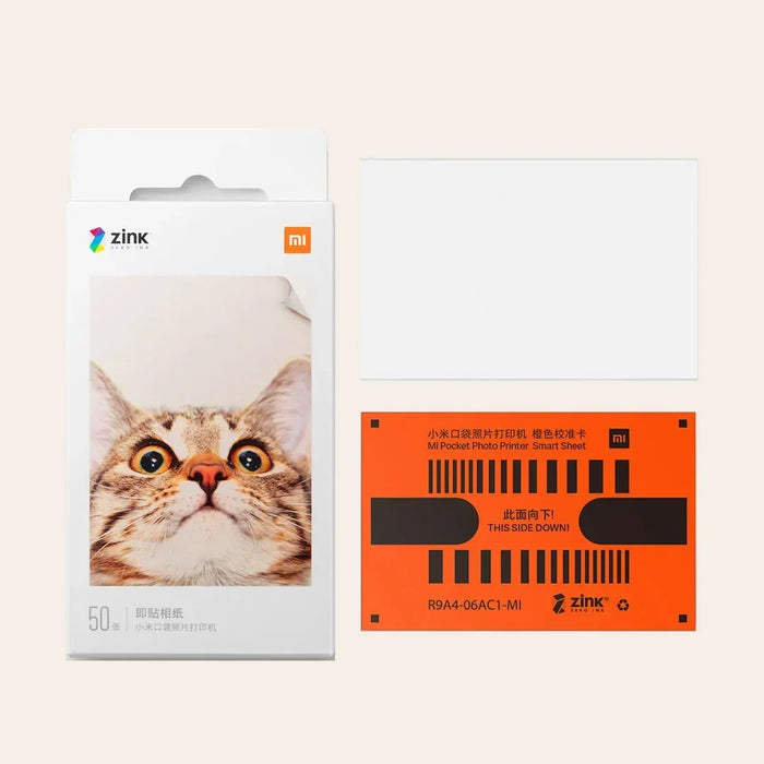 Xiaomi Original Pocket Printer Paper ZINK Self-Adhesive Photo Print Sheets for Xiaomi 3-Inch Mini Pocket Photo Printer Only Pape