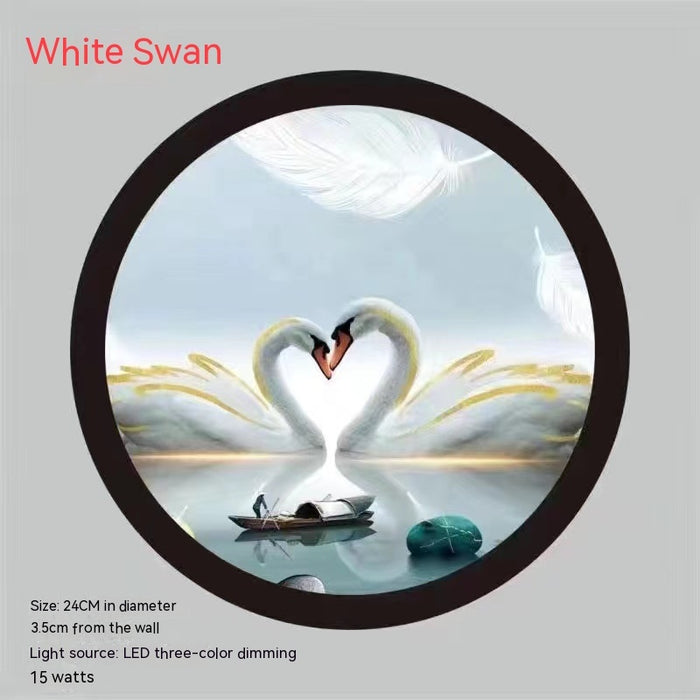 Led Wall Lamp New Chinese Style Wall Painting Simple Lamps