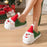 Christmas Slippers Memory Foam For Women Men Soft Plush Fuzzy Winter Holiday Slippers Cozy Plush Warm Non-Slip Holiday Slides Cute Santa Claus Footwear