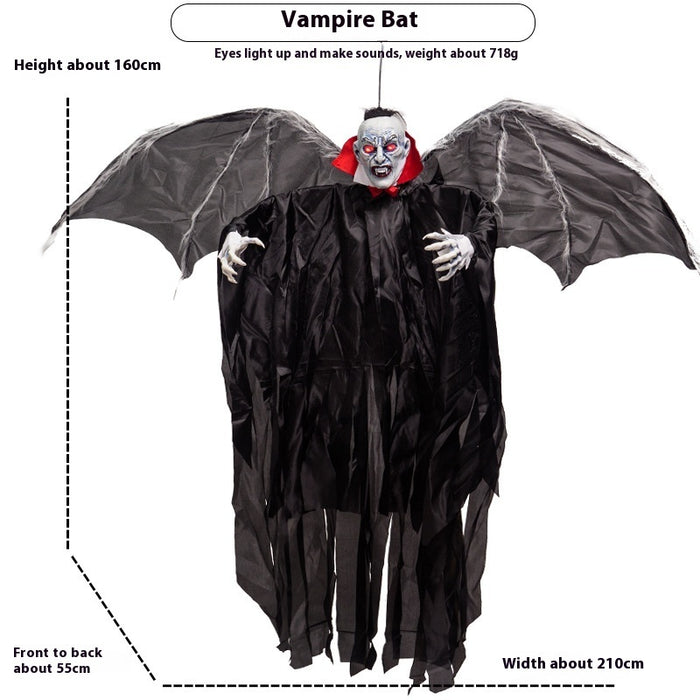 Big Bat Vampire Pendant Ornament Induction Luminous Atmosphere Props