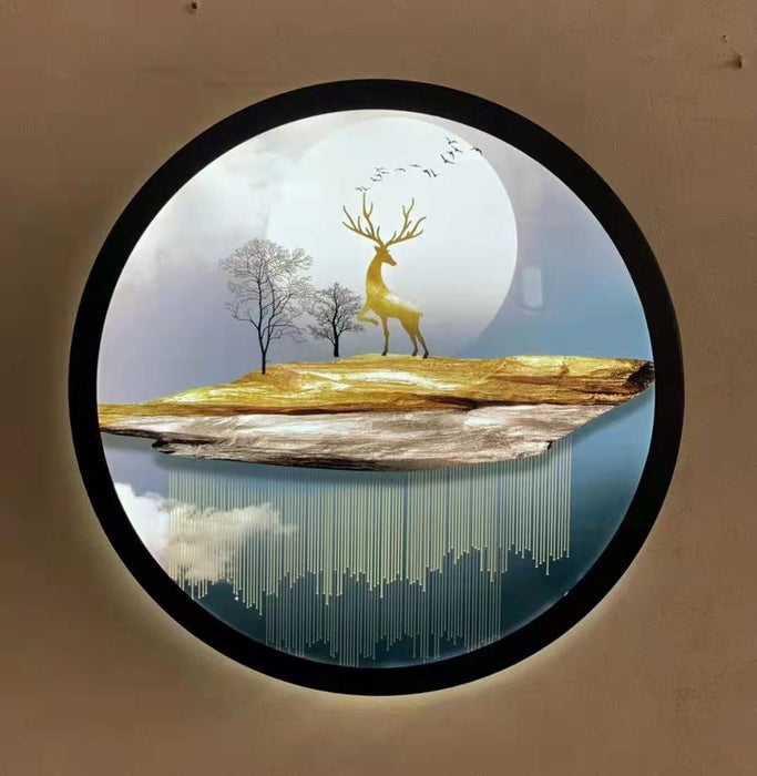 Led Wall Lamp New Chinese Style Wall Painting Simple Lamps