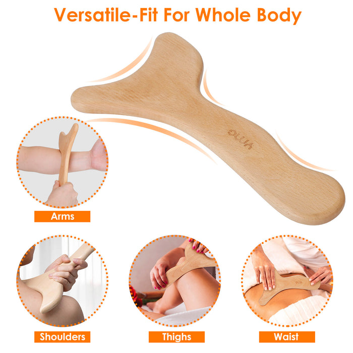 1Pc Wood Therapy Massage Tool Lymphatic Drainage Paddle Wooden Scraping Tools Therapy Massager Body Sculpting Tool