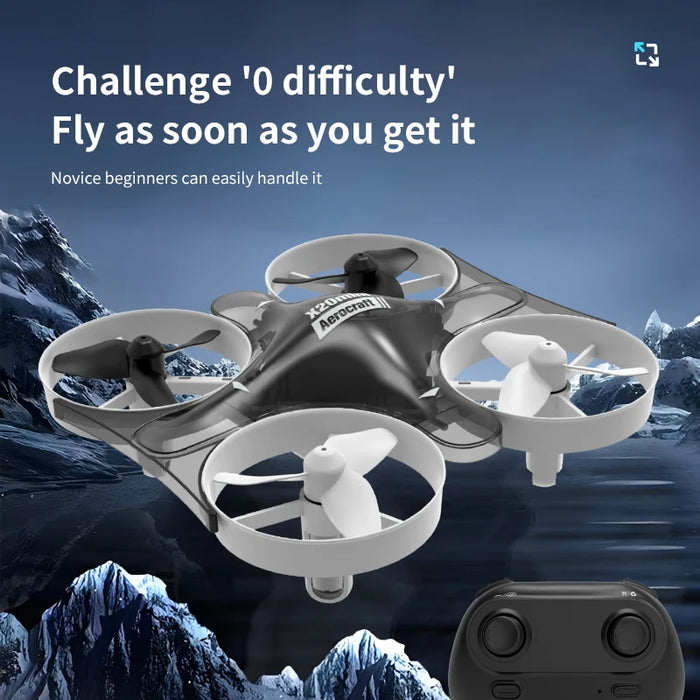 New X20 Mini Drone Rotating Colorful Light Quadcopter Drone RC Aircraft Quadcopter Mini UAV Toy Helicopter Kid Gift Toys UFO