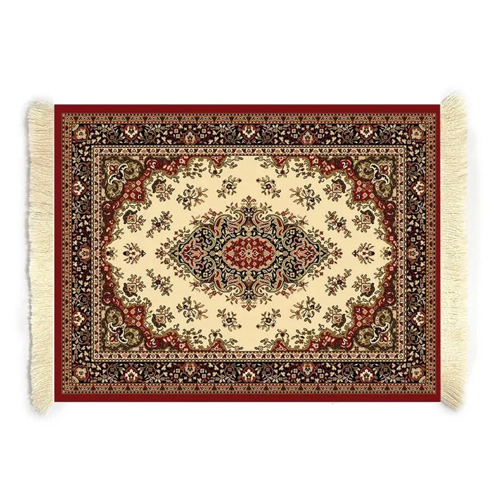 Mini Persian Carpet Mouse Pad Desk Computer Notebook Mouse Mat Tea Coaster Pet Pad Multifunctional Anti-Slip Desk Pad