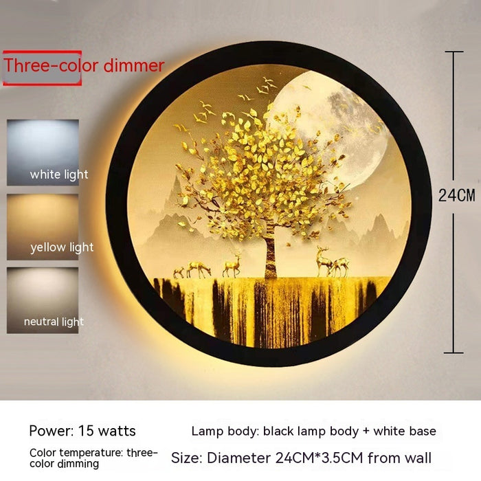 Led Wall Lamp New Chinese Style Wall Painting Simple Lamps