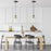 Pendant Light 1-Light Pendant Lighting With Glass Shade Adjustable Height