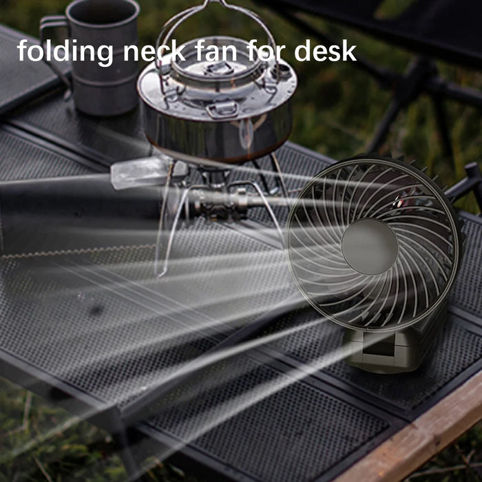 Portable Handheld Fan, Portable Fan Built-In 4000Mah Rechargeable Battery, Foldable Fan with 6 Speed Wind, Display Electricity in Real Time