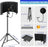 Microphone Isolation Shield with Pop Filter & Tripod Stand, Foldable Mic Shield