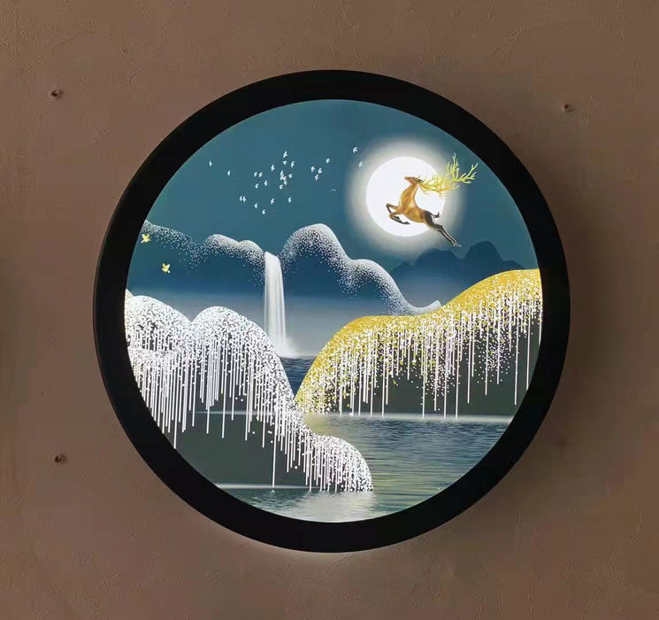 Led Wall Lamp New Chinese Style Wall Painting Simple Lamps