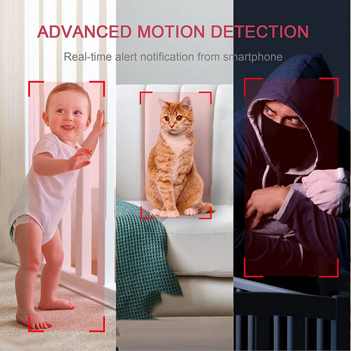 Security Cameras 4 Pieces, Home Security Camera Indoor 1080P, Wi-Fi Cameras for Baby/Pet, Motion Detection, Two-Way Audio, Night Vision