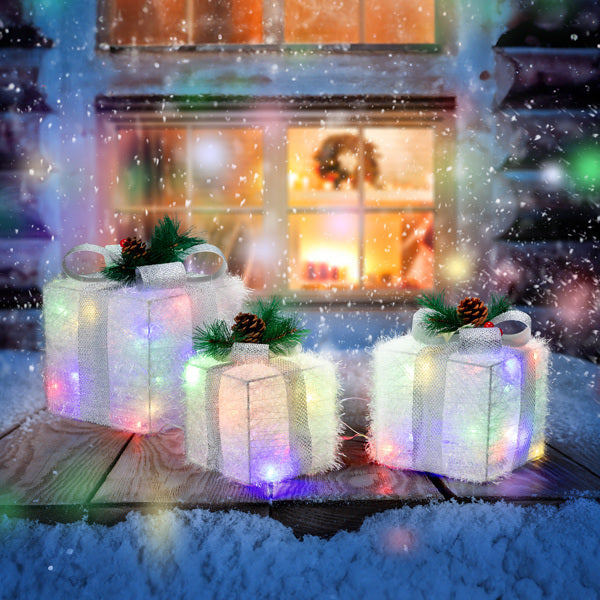 White Christmas Lighting Gift Box