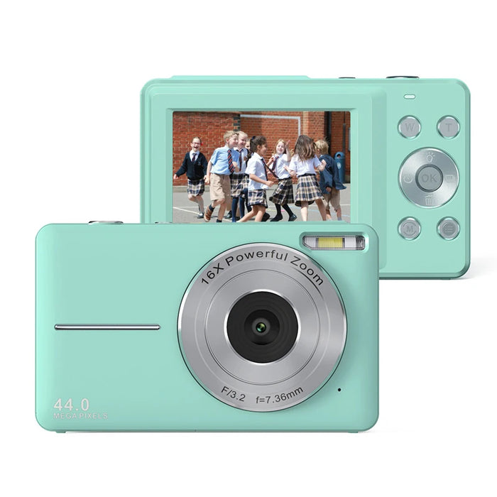 HD 1080P 2.4 Inch Digital Camera Rechargeable Cameras with 16X Zoom Compact Camera 44MP Cameras for Kids Beginner Camera