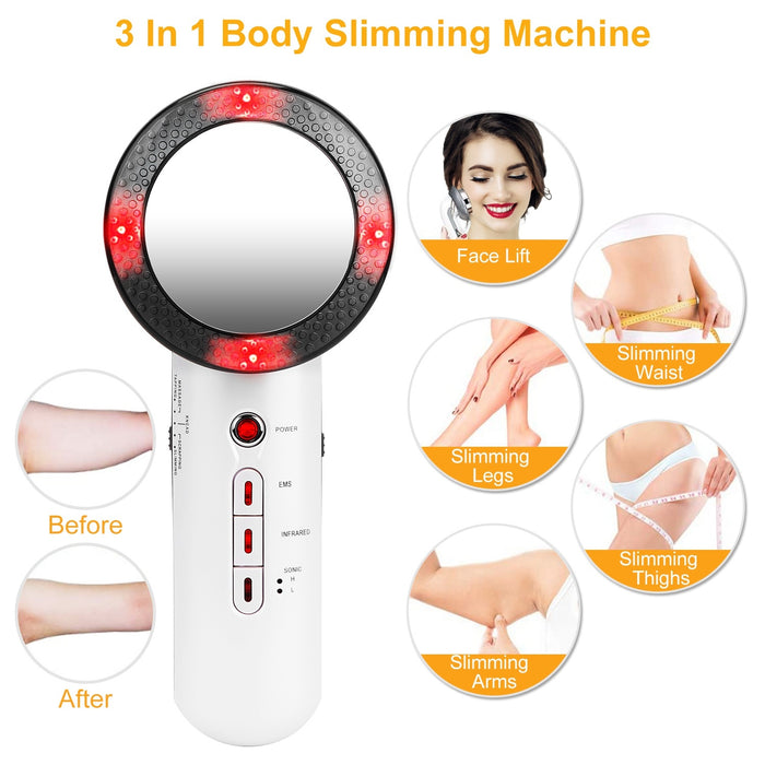1Pc Ultrasonic Body Shaping Machine 3 In 1 Multifunctional EMS Infrared Massager Fat Remover For Belly Waist Leg Arm Skincare