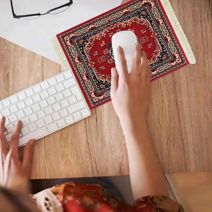 Mini Persian Carpet Mouse Pad Desk Computer Notebook Mouse Mat Tea Coaster Pet Pad Multifunctional Anti-Slip Desk Pad