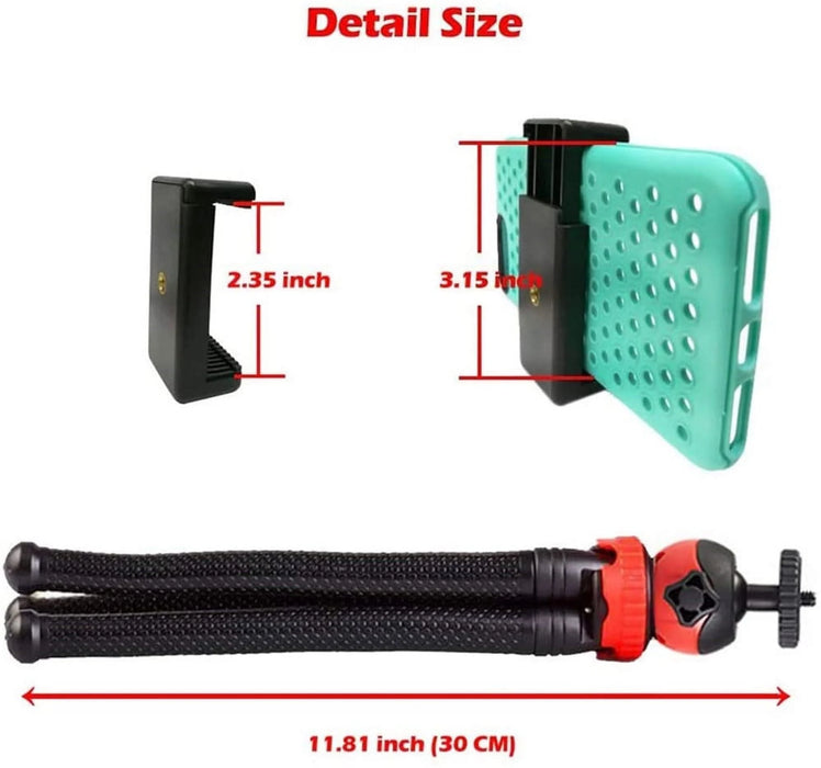 Flexible 12" Camera Compatible with Vide & Digital Cameras, Black