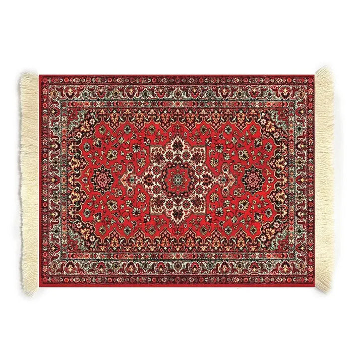 Mini Persian Carpet Mouse Pad Desk Computer Notebook Mouse Mat Tea Coaster Pet Pad Multifunctional Anti-Slip Desk Pad
