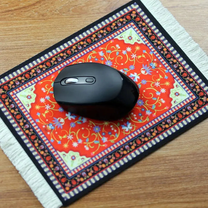 Mini Persian Carpet Mouse Pad Desk Computer Notebook Mouse Mat Tea Coaster Pet Pad Multifunctional Anti-Slip Desk Pad