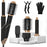 1Pc 5 In 1 Hot Air Styler Straightener Curler Dryer Automatic Wrap Styler Hair Dryer Brush Set With 3 Temp Settings ALCI Plug Glove Cable Tie 2 Alligator Hair Clips