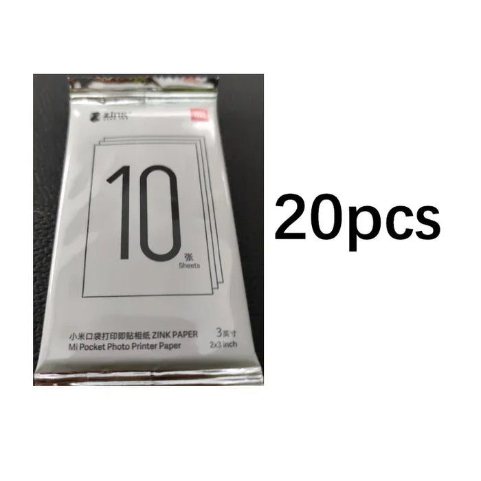 Xiaomi Original Pocket Printer Paper ZINK Self-Adhesive Photo Print Sheets for Xiaomi 3-Inch Mini Pocket Photo Printer Only Pape