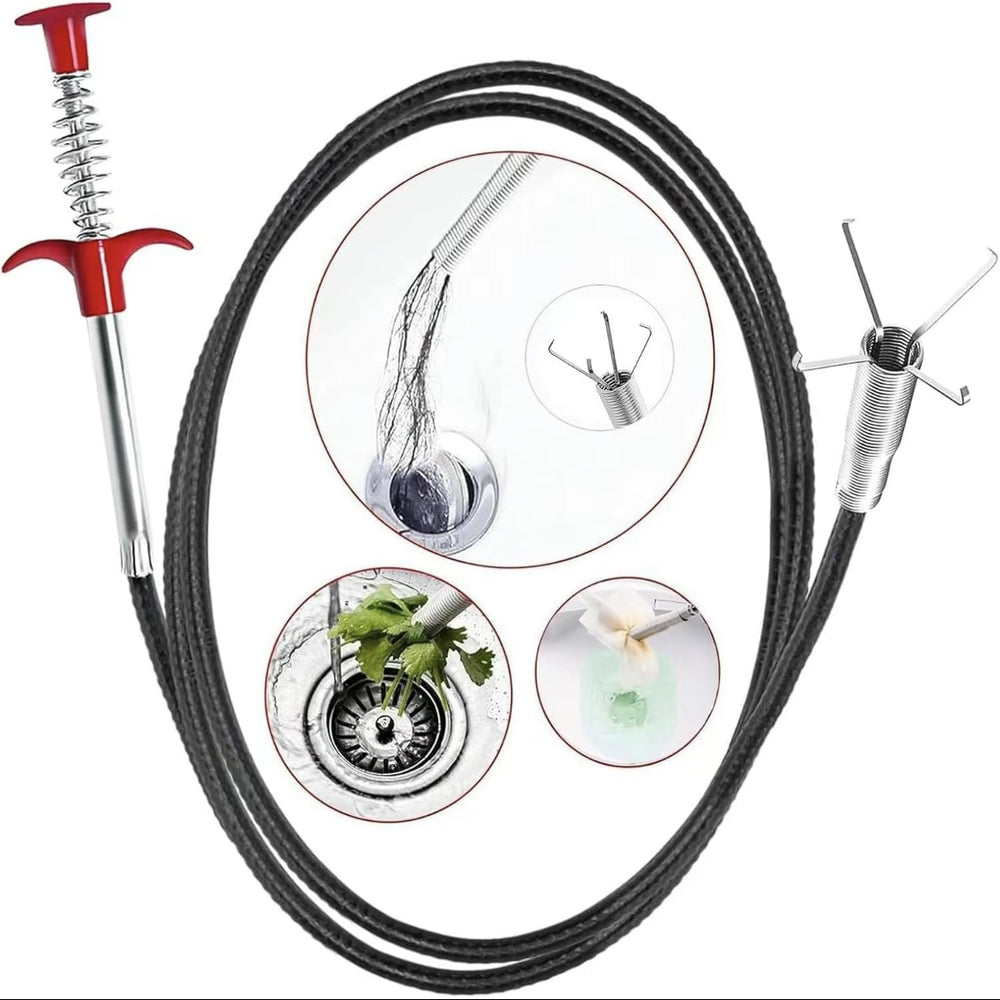 Drain Snake, 63in 33in Drain Clog Remover, 60cm 160cm Spring Pipe Dredging Tools, Drain Cleaner Sticks Clog Remover Cleaning Tools, Gutter Cleaning Tools Drain Cleaner For Toilet Sewer Shower Kitchen