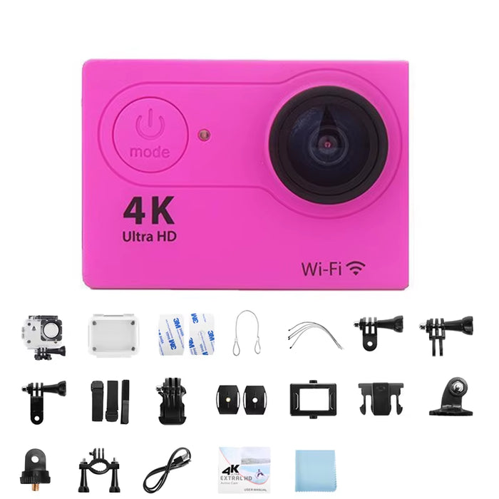 Ultra HD 4K Action Camera 720P/30FPS Wifi Underwater Cameras Waterproof Helmet Bicycle Video Recording Cameras Outdoor Sport Cam