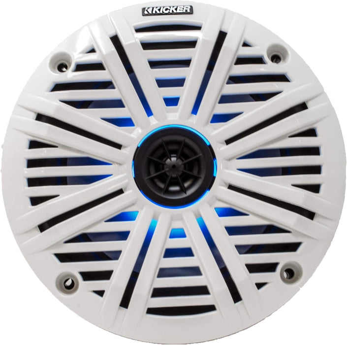 6.5" LED Marine Speakers (3 Pair) White Salt Water Grills OEM Replacement Speakers