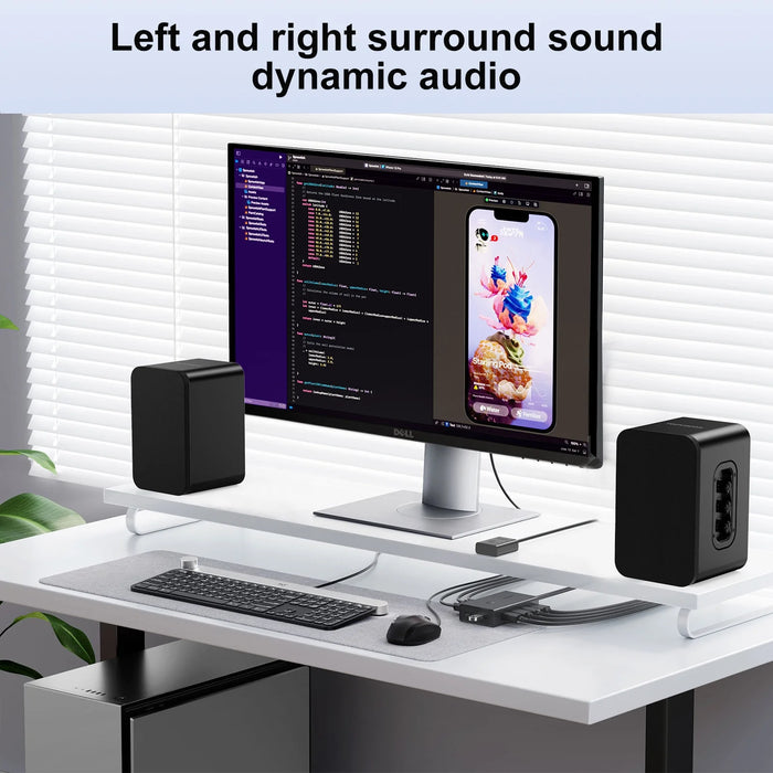 Bookshelf Speakers 50W*2, Computer Speakers 2-Way Bipolar, Bluetooth Speakers Usb/Aux(3.5Mm)/Optical Connection for Computer/Home Theater, Plug-In, SD02