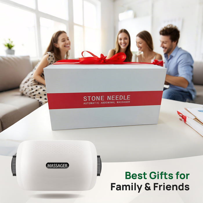 2025 Smart Bian Stone Abdominal Massager With Heat Light Wave Therapy Auto Kneading Home Wellness Solution