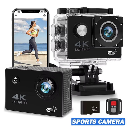 Ultra HD 4K Action Camera 720P/30FPS Wifi Underwater Cameras Waterproof Helmet Bicycle Video Recording Cameras Outdoor Sport Cam