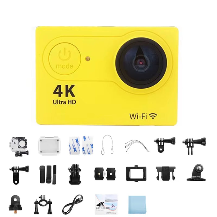Ultra HD 4K Action Camera 720P/30FPS Wifi Underwater Cameras Waterproof Helmet Bicycle Video Recording Cameras Outdoor Sport Cam