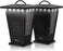 Bluetooth Speakers Waterproof, 2 Packs True Wireless Stereo Sound 20W Dual Pairing Lantern Indoor Outdoor Speakers with 20 Piece LED Lights, Rich Bass, Pinao Black