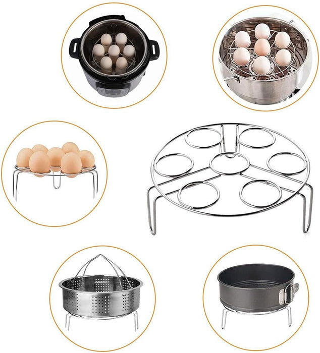 Accessories for Instant Pot 6 8 Qt, Steamer Basket, Springform Pan, Egg Steamer Rack, Egg Bites Mold, Dish Plate Clip, Kitchen Tong, Silicone Pad, Oven Mitts, Magnetic Cheat Sheets, Green