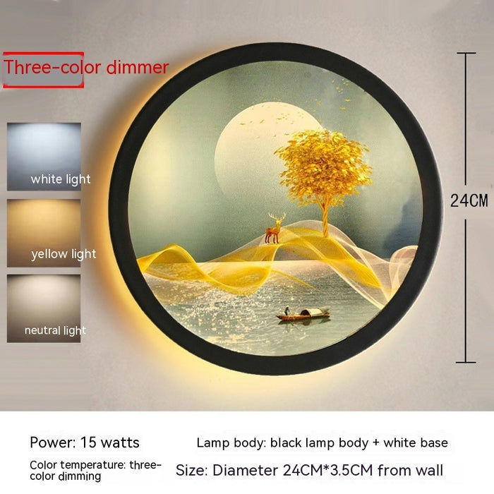 Led Wall Lamp New Chinese Style Wall Painting Simple Lamps