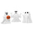 Halloween Middle Finger Love Ghost Ornaments