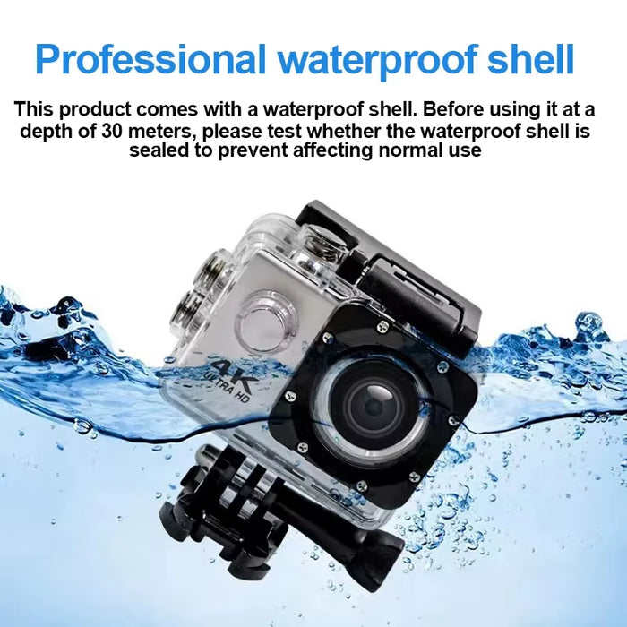 Ultra HD 4K Action Camera 720P/30FPS Wifi Underwater Cameras Waterproof Helmet Bicycle Video Recording Cameras Outdoor Sport Cam