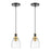 Pendant Light 1-Light Pendant Lighting With Glass Shade Adjustable Height