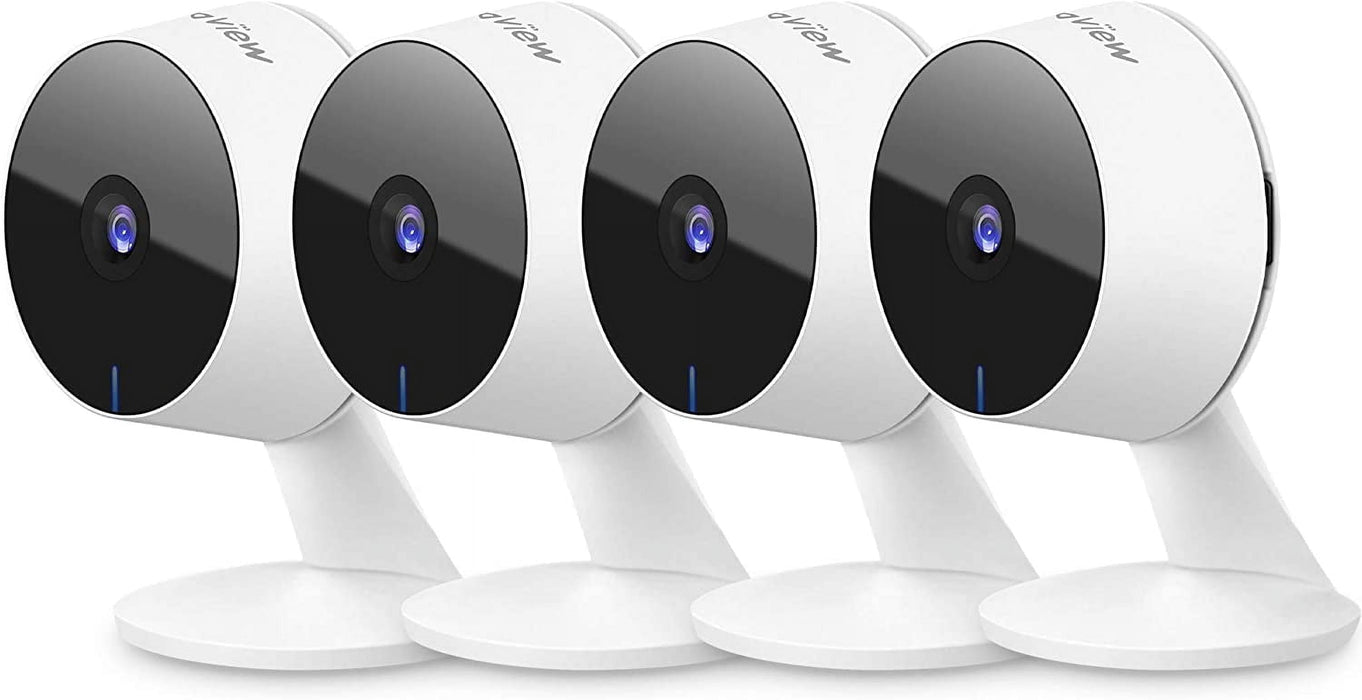 Security Cameras 4 Pieces, Home Security Camera Indoor 1080P, Wi-Fi Cameras for Baby/Pet, Motion Detection, Two-Way Audio, Night Vision