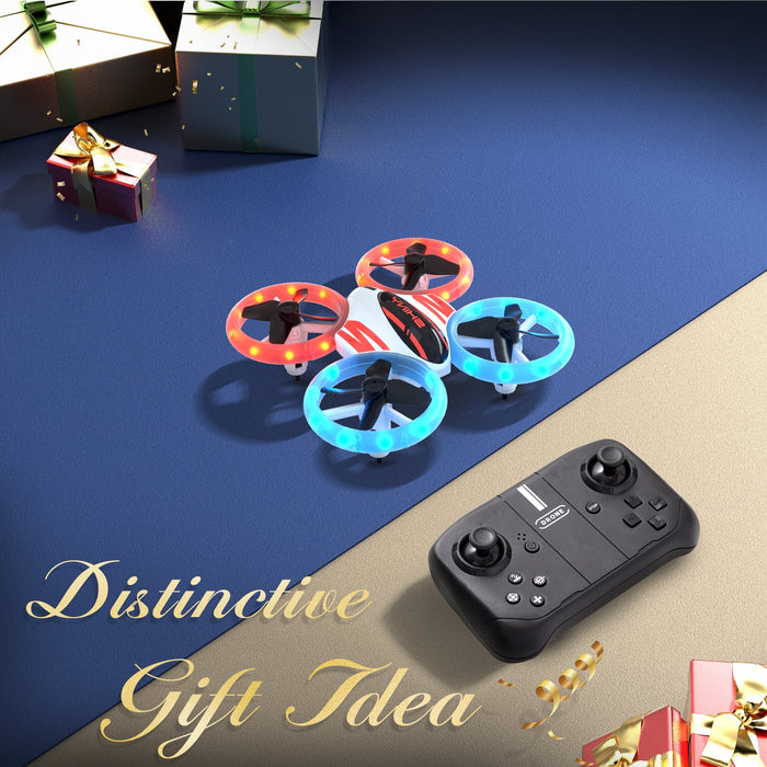 DC11 Mini Drone for Kids and Beginners, RC Nano Quadcopter with LED Lights, Demo Mode, Altitude Hold, , 3 Batteries, Orange