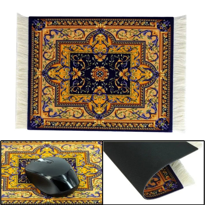 Mini Persian Carpet Mouse Pad Desk Computer Notebook Mouse Mat Tea Coaster Pet Pad Multifunctional Anti-Slip Desk Pad
