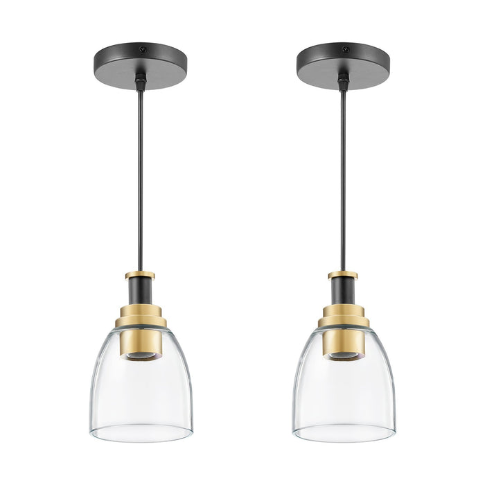 Pendant Light 1-Light Pendant Lighting With Glass Shade Adjustable Height