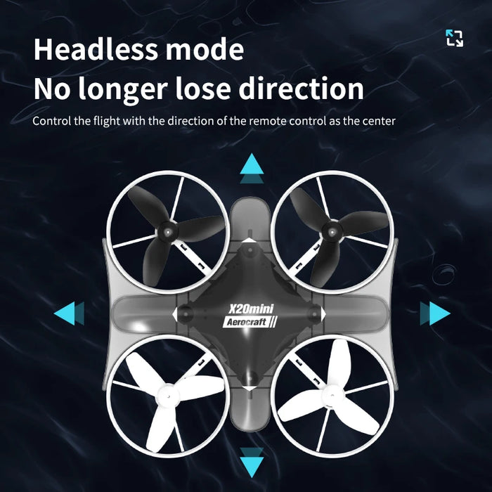 New X20 Mini Drone Rotating Colorful Light Quadcopter Drone RC Aircraft Quadcopter Mini UAV Toy Helicopter Kid Gift Toys UFO