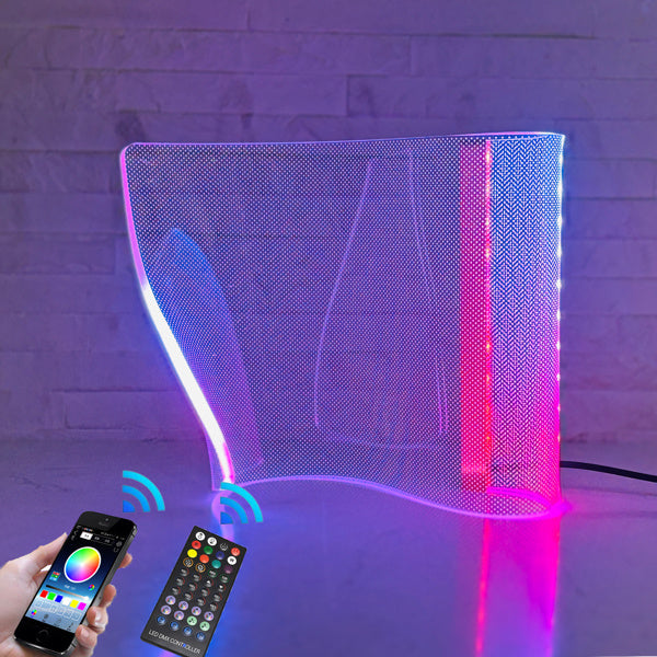 Modern Curved RGB Table Lamp For Bedrooms & Desks - Futuristic Mood Lighting For Game Rooms
