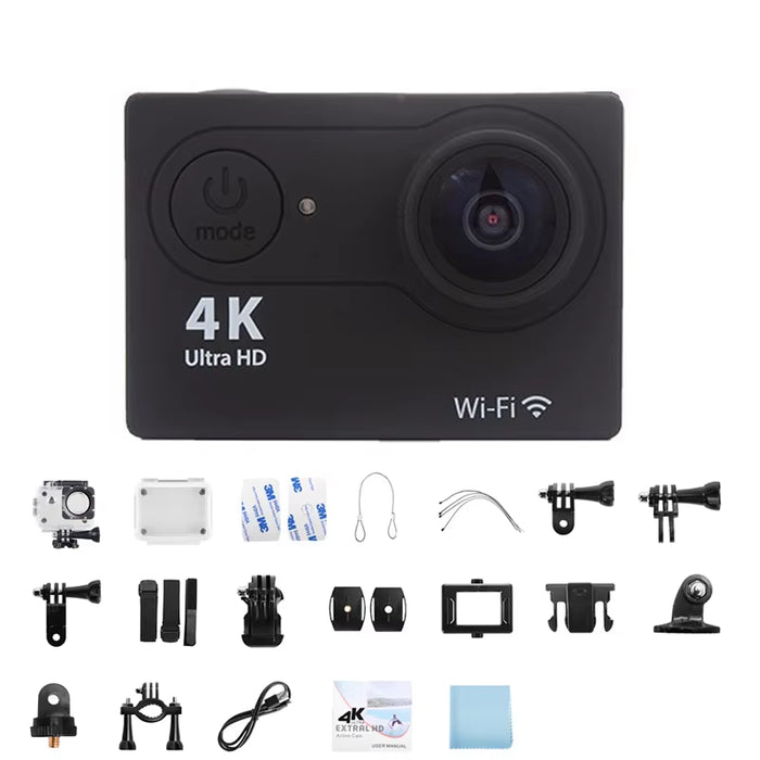 Ultra HD 4K Action Camera 720P/30FPS Wifi Underwater Cameras Waterproof Helmet Bicycle Video Recording Cameras Outdoor Sport Cam