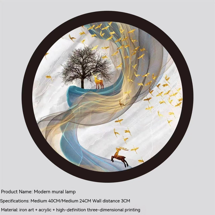 Led Wall Lamp New Chinese Style Wall Painting Simple Lamps